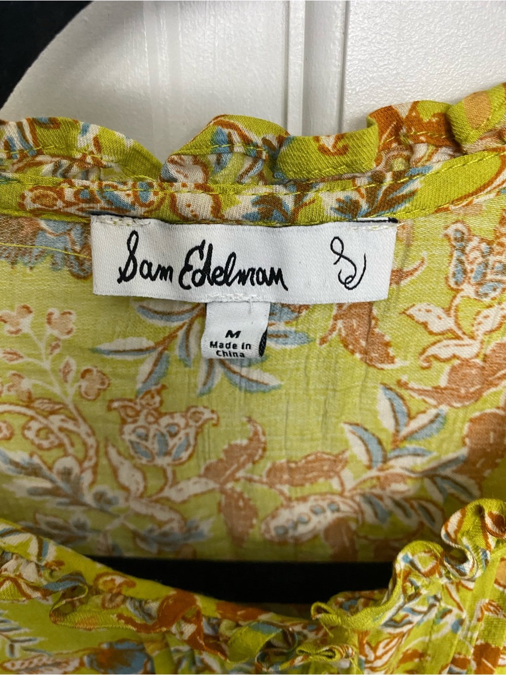 Sam Edelman Floral Button Front Peplum Blouse - Picture 4 of 6